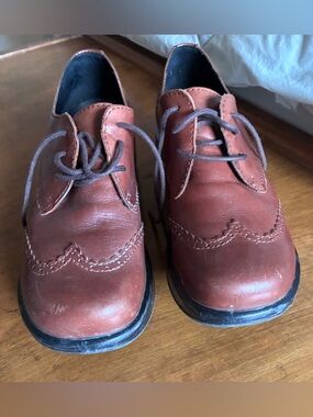 Dromedaris Women’s Wingtip Brogue Oxford Brown Leather Comfort Shoes Sz 39